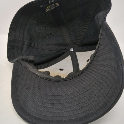 TaylorMade Baseball Cap Black XL Mesh Stretch Fit A-Flex Embroidered Golf Hat