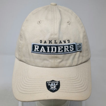 Oakland Raiders NFL Cap Beige One Size Cotton Slideback Curved Brim Logo Hat