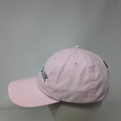 Caterpillar Strapback Hat Pink One Size Embroidered Adjustable 6 Panel