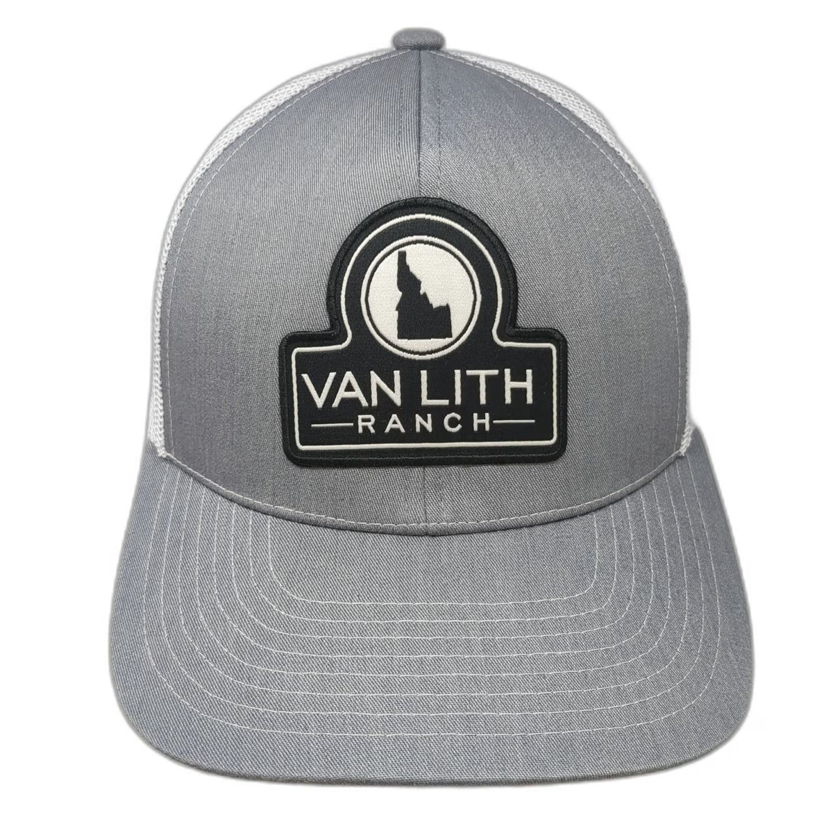 Pacific Headwear Trucker Hat Gray One Size Idaho Van Lith Ranch Mesh Snapback