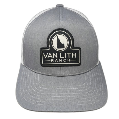 Pacific Headwear Trucker Hat Gray One Size Idaho Van Lith Ranch Mesh Snapback