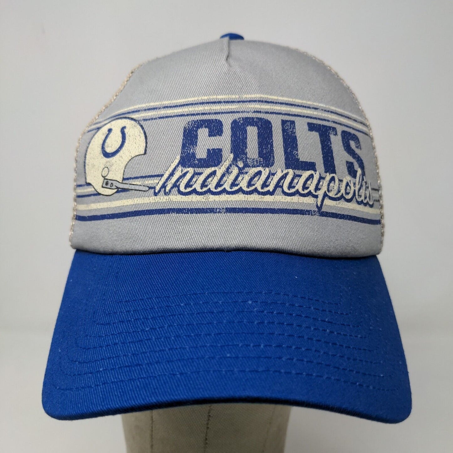 Fanatics Mens Strapback Mesh Back Hat Multicolor Indianapolis Colts Graphic Logo