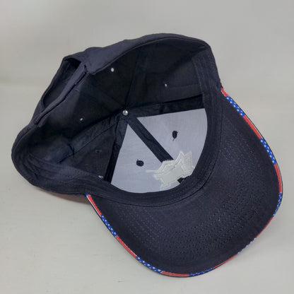 Fort Ticonderoga Strapback Hat Blue One Size American Flag Embroidered