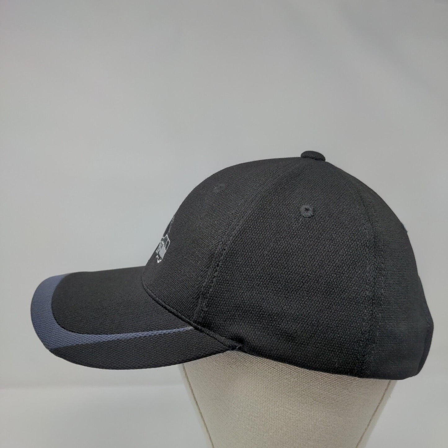 NWCP Strapback Hat Black OSFA Adjustable Embroidered 6 Panel Sport-Tek