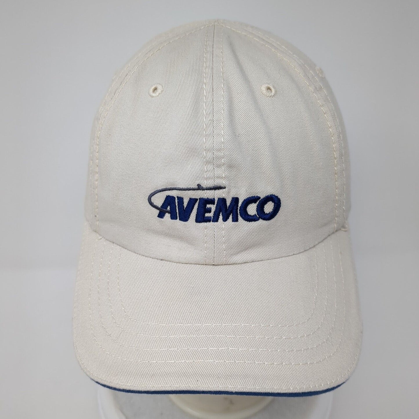 Avemco Strapback Hat Tan One Size Adjustable Embroidered 6 Panel Imperial
