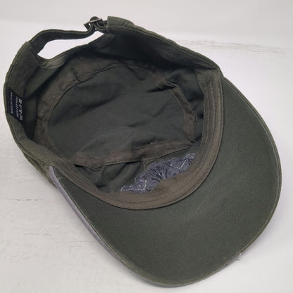 Army Cap Green One Size Distressed Cross Rhinestone Studs Fleur De Lis Wing Hat