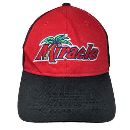 Miracle Snapback Mesh Back Trucker Hat Black OSFM Palm Tree OC Sports