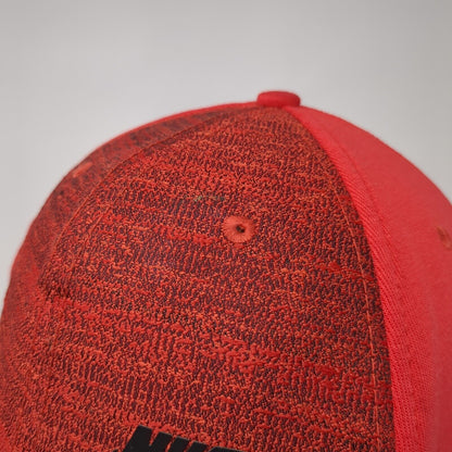 Nike True Snapback Hat Red One Size Adjustable Swoosh Vent Holes
