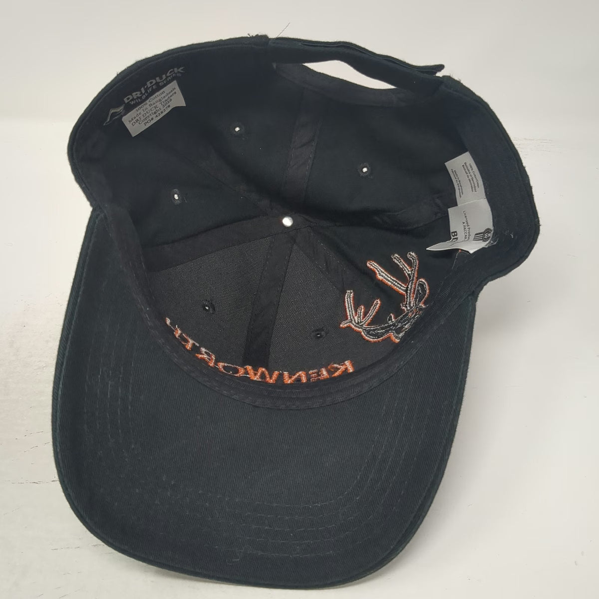 Dri Duck Baseball Cap Black One Size Kenworth Trucking Deer Buck Hunting Hat
