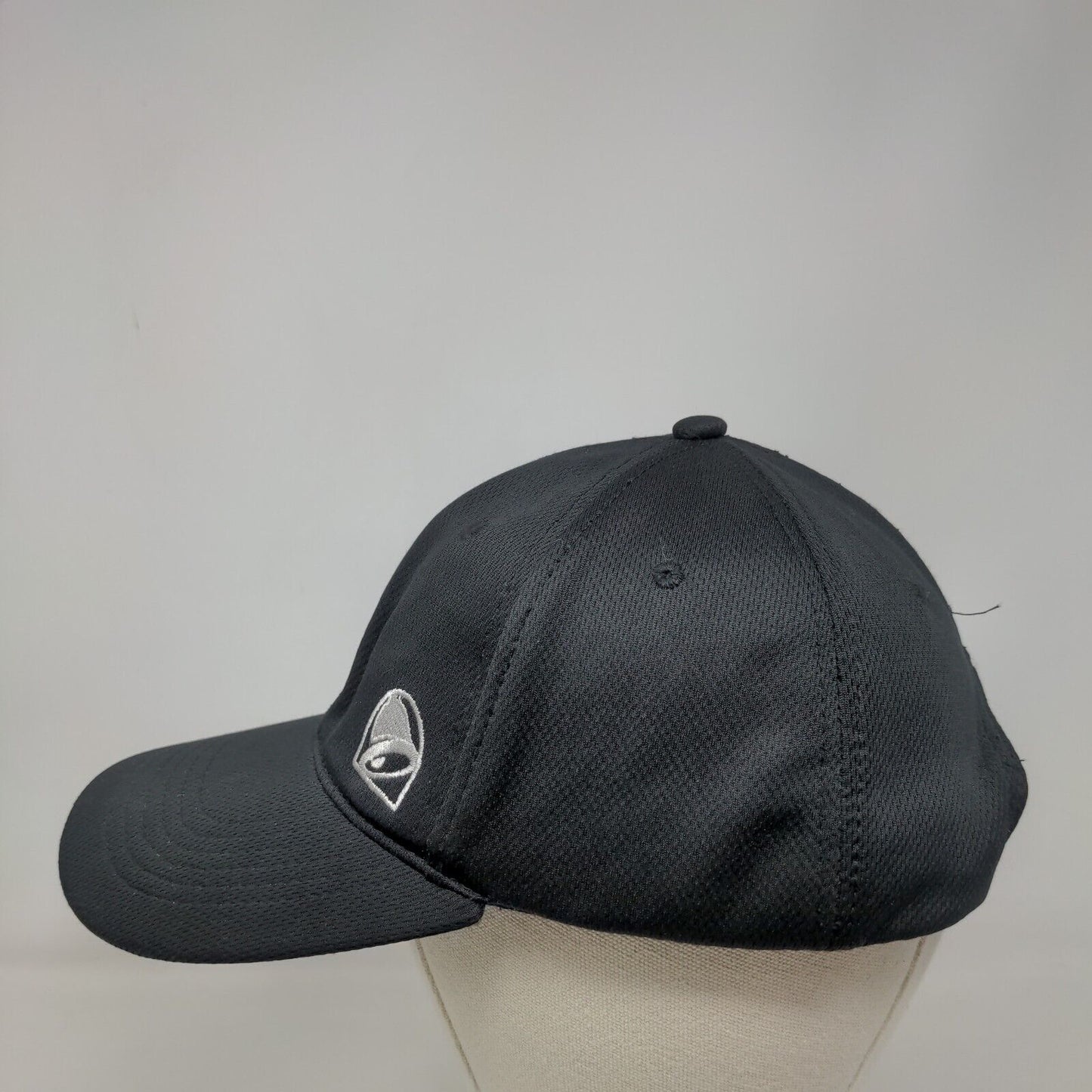 Taco Bell Snapback Hat Black OSFA Embroidered Vent Holes Adjustable