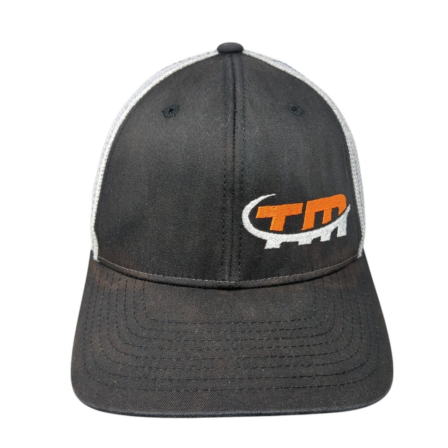 TM Fitted Trucker Hat Black XL Lightweight Embroidered Mesh Back Richardson