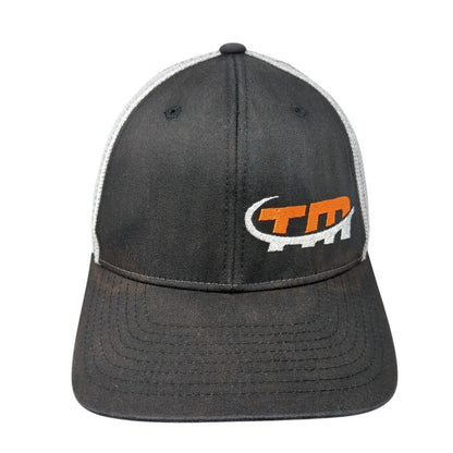 TM Fitted Trucker Hat Black XL Lightweight Embroidered Mesh Back Richardson