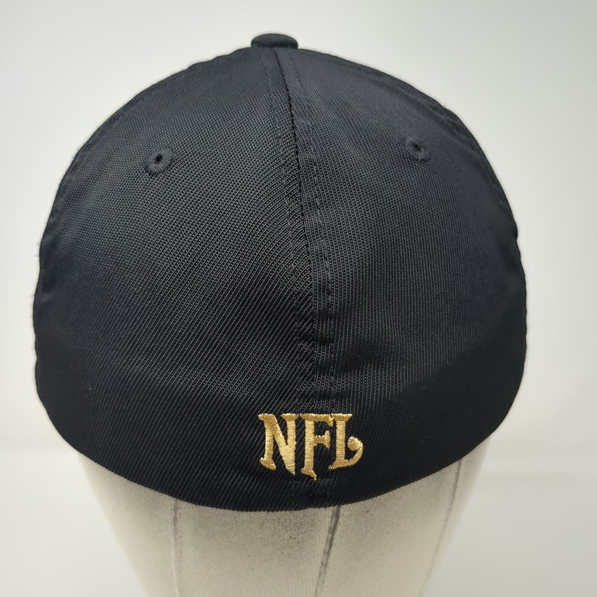 New Orleans Saints NFL Black One Size Cap Fleur De Lis Embroidered Stretch Hat