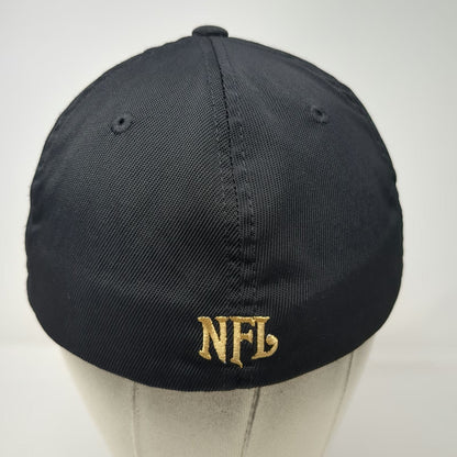 New Orleans Saints NFL Black One Size Cap Fleur De Lis Embroidered Stretch Hat