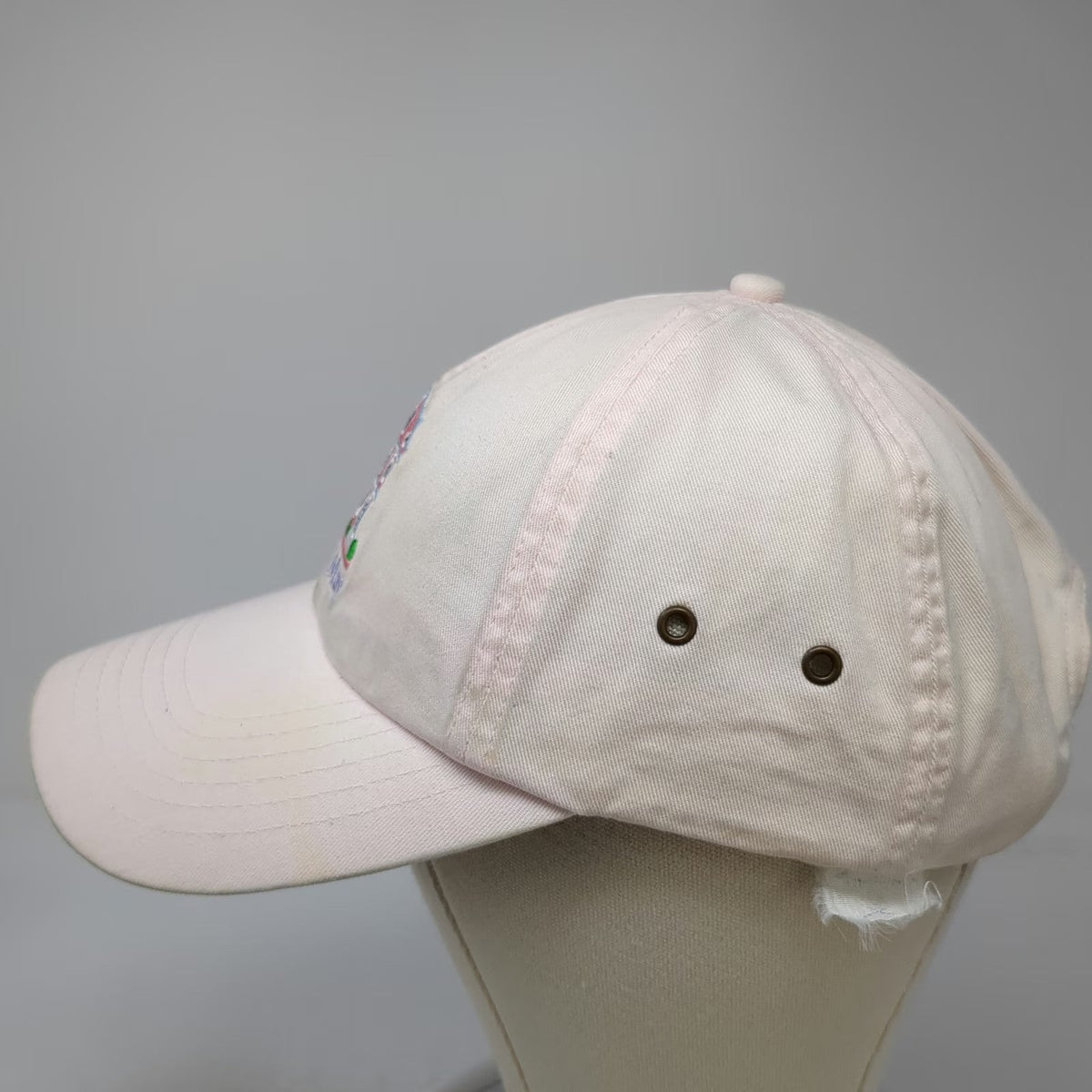 Pink Baseball Cap One Size Cape May Victorian House Embroidery Strapback Hat