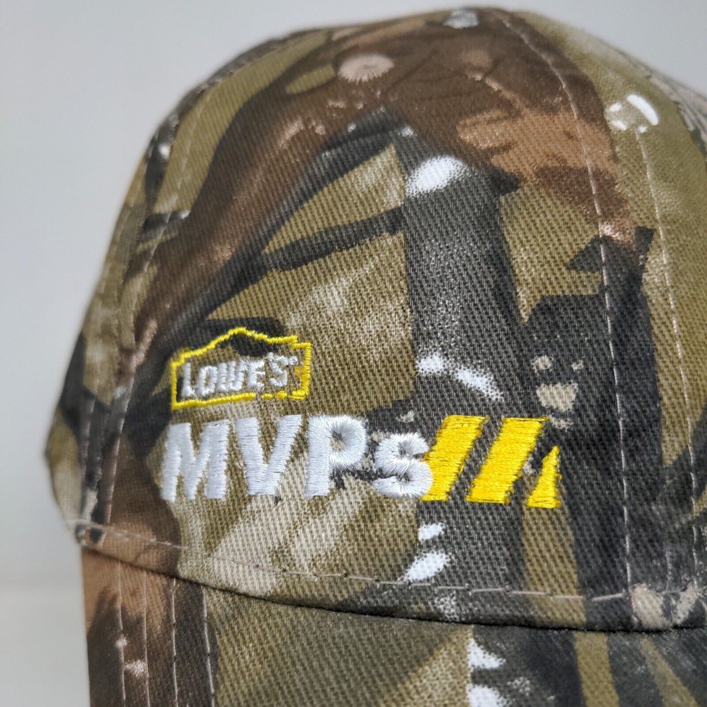 Lowe's Men's Strapback Camo Hat MVPs Embroidered Logo Adjustable