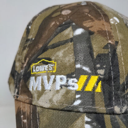 Lowe's Men's Strapback Camo Hat MVPs Embroidered Logo Adjustable