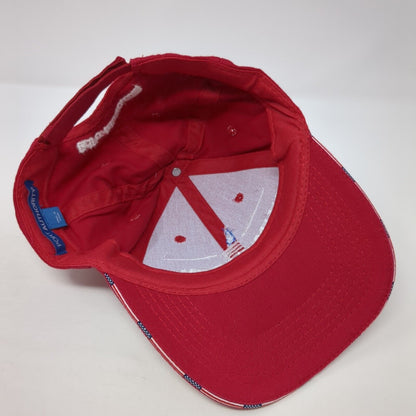 Humphreys Governor Strapback Hat Red One Size Adjustable Port Authority