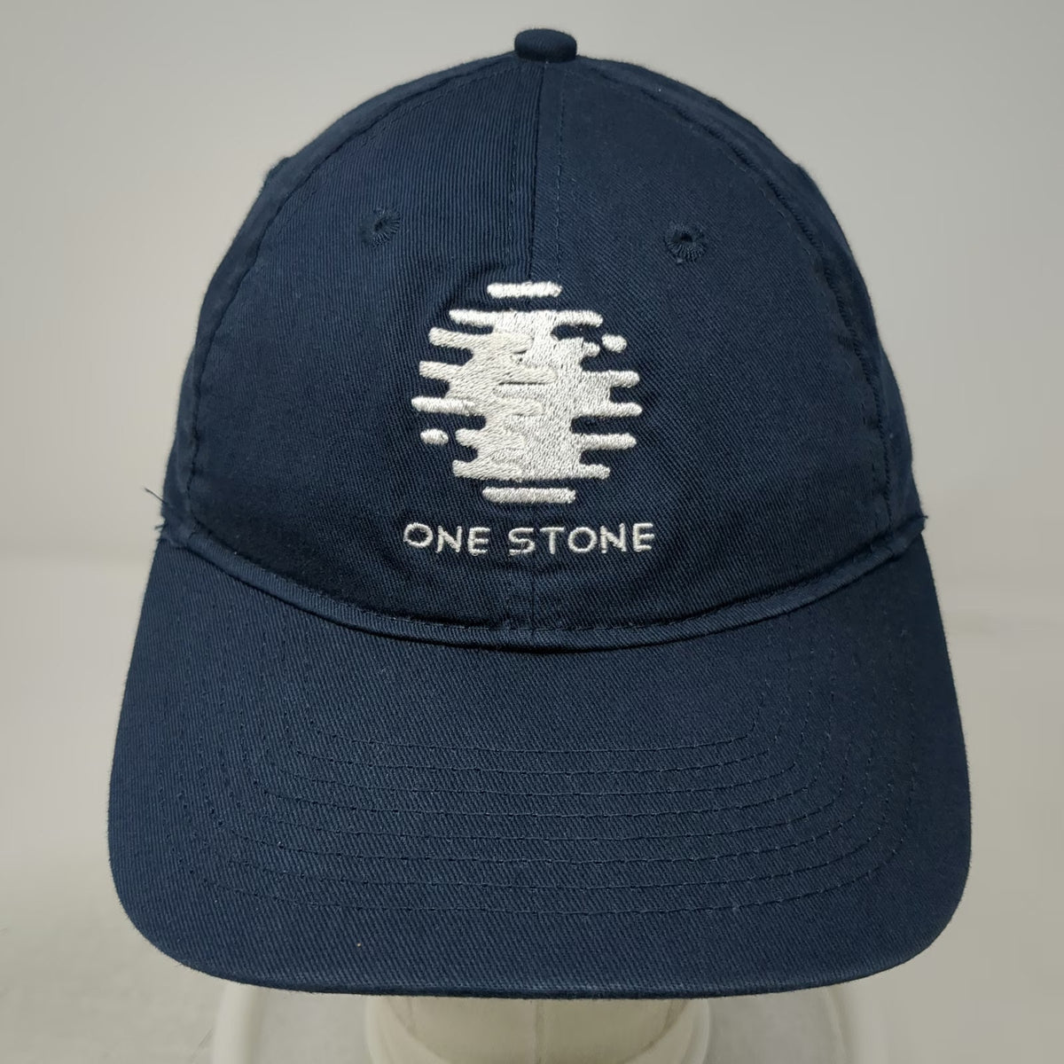 Port & Company Baseball Cap Blue One Size One Stone Logo Strapback Cotton Hat