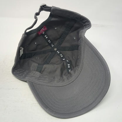 Under Armour Baseball Cap Gray One Size Pink M Logo Slideback Cotton Twill Hat
