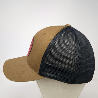 Yupoong Trucker Hat Brown One Size Dillon Jaycee Rodeo Montana Patch Mesh Horse