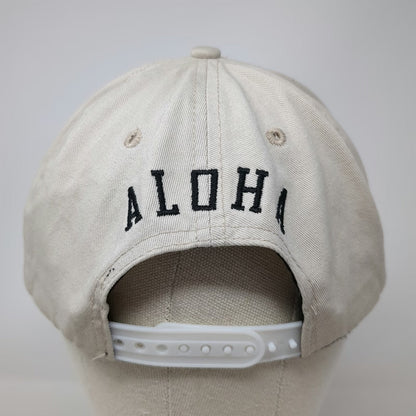 Aloha Headwear Snapback Beige Hat One Size Shaka Hawaii Hand Green Underbrim