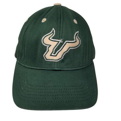 USF South Florida Bulls Strapback Hat Green Embroidered Logo OSFA NCAA
