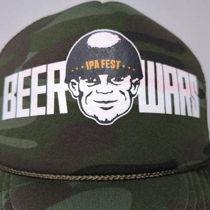 Beer Wars IPA Fest Rope Trucker Hat Camo One Size Mesh Back Cobra