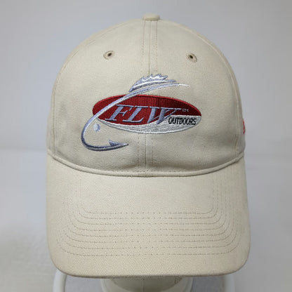 FLW Outdoors Fishing Hat Beige OSFM Baseball Cap American Flag Strapback Hook