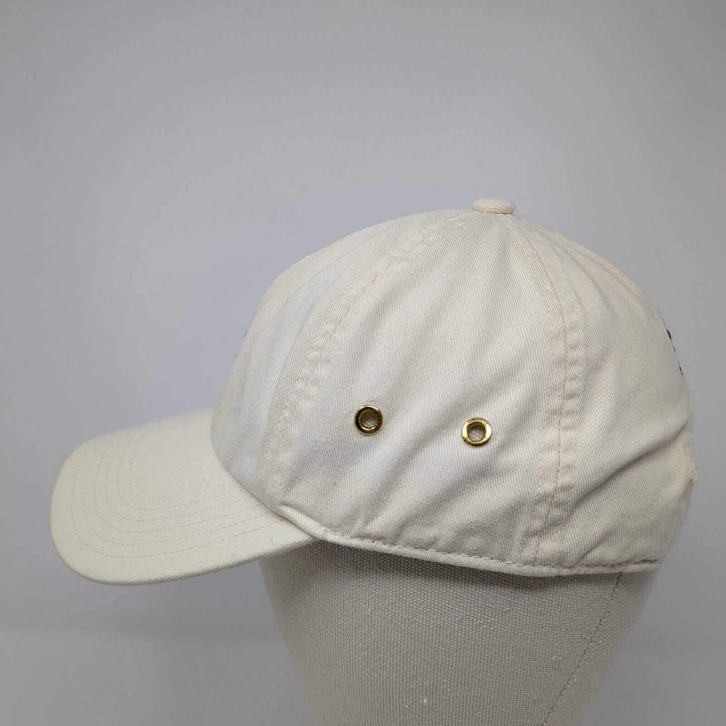 Adidas Trefoil Logo Slideback Hat Beige One Size Adjustable Embroidered