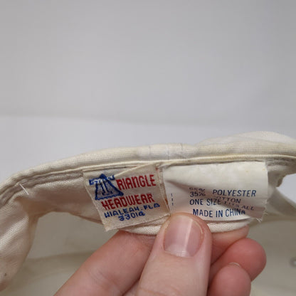 Alaska Snapback Hat White Cream OS Adjustable Embroidered Rope Triangle Headwear