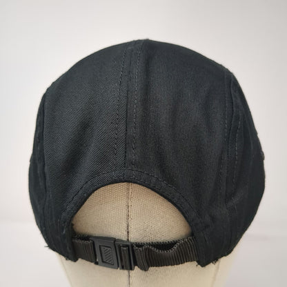 OTTO 5 Panel Black One Size Hat Teatonic Kombucha Mountain Logo Patch Strapback