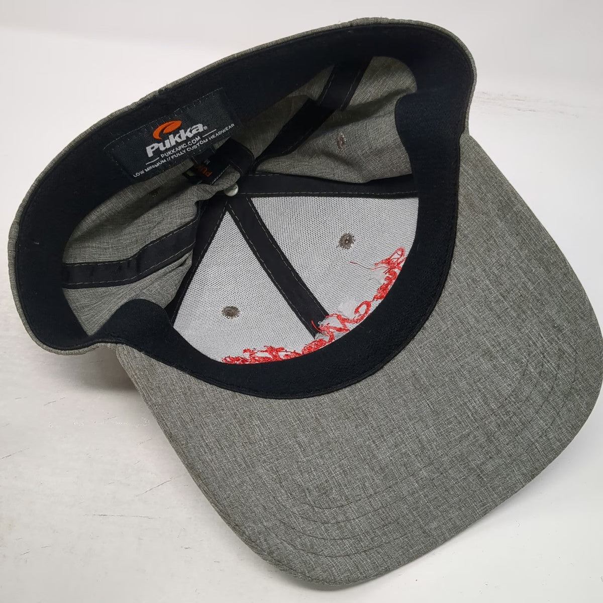 Pukka Baseball Cap Gray M Fitted Jug Mountain Ranch Heathered Stretch Fit Hat