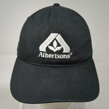 KC Albertsons Black One Size Baseball Cap Strapback Embroidered Logo Hat