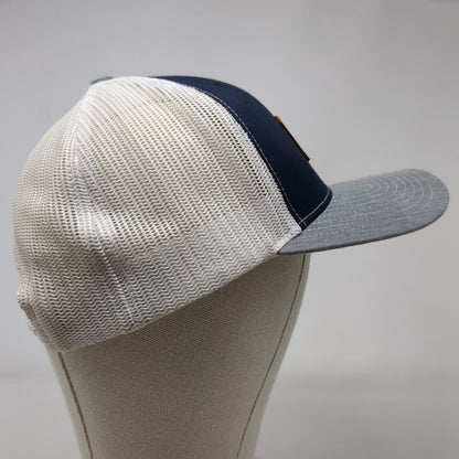 Richardson Snapback Mesh Back Trucker Hat Multi One Size Leather Patch