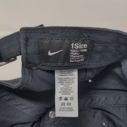 Method10 Slideback Hat Black OSFM Adjustable Embroidered Swoosh Heritage86 Nike