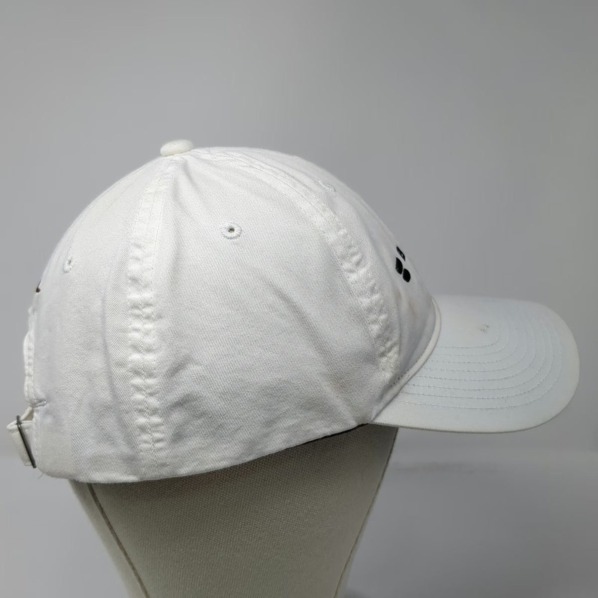 Nike Baseball Cap White One Size Blade Logo Golf Hat Brown Underbrim Slideback