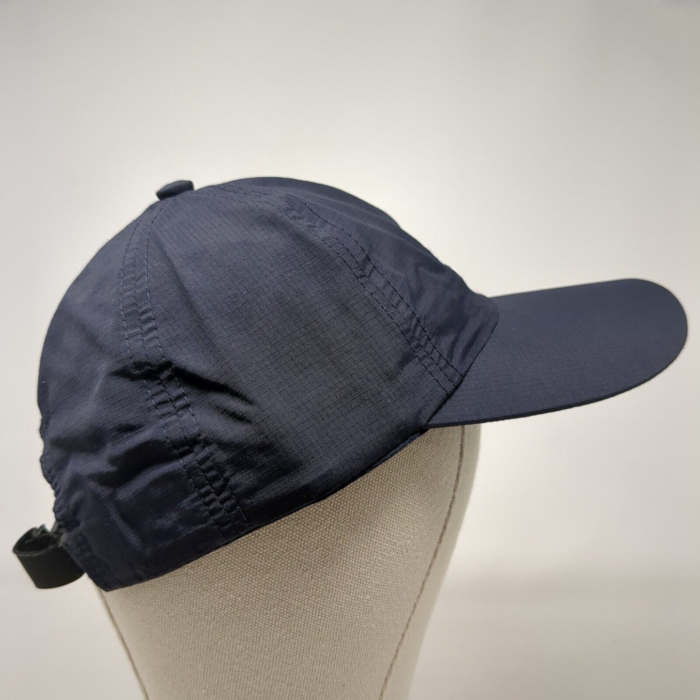 Barbell Strapback Hat Blue One Size Adjustable Embroidered 6 Panel