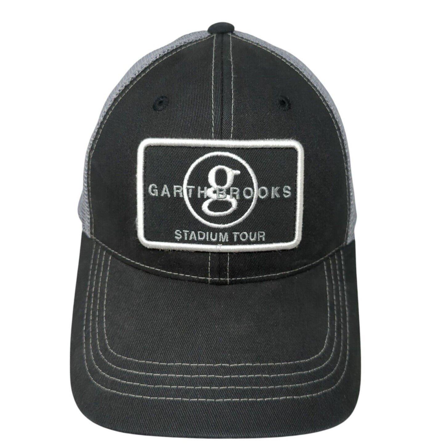 Garth Brooks Stadium Tour Snapback Trucker Hat Black OS Adjustable Mesh Back
