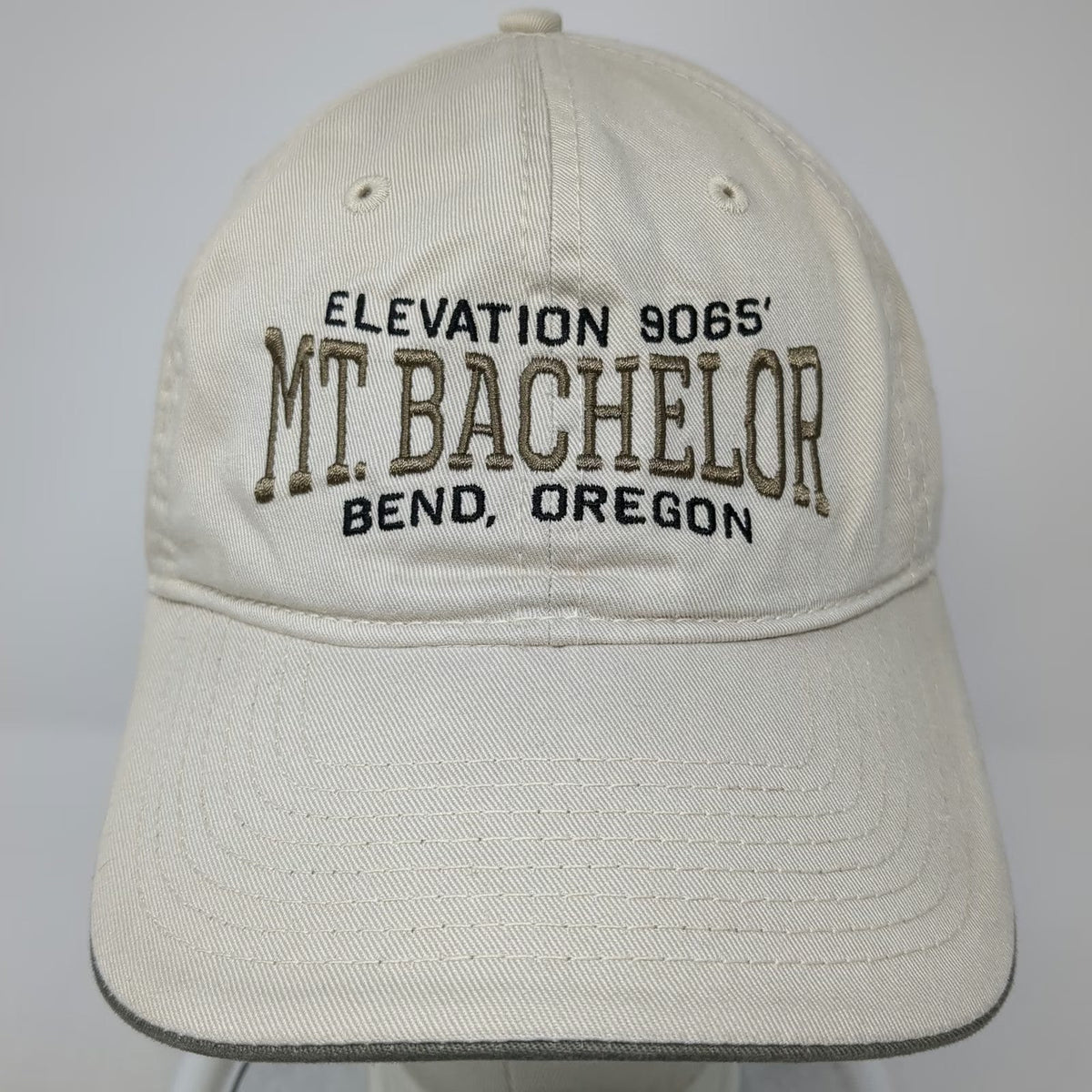 Gear for Sports Baseball Cap Beige OSFM Mt. Bachelor Bend Oregon Elevation Hat