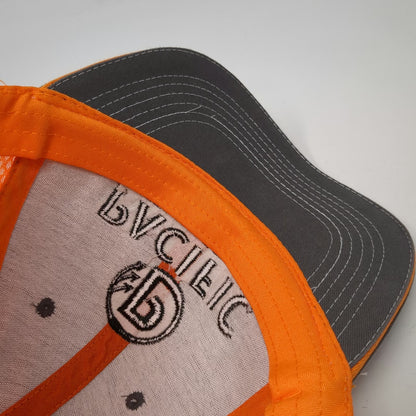 360 Apparel Baseball Cap Gray Orange One Size Mesh Pacific Steel Recycling hat