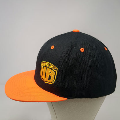 Yupoong Snapback Black Orange One Size Water Bros WB Logo Green Underbrim Hat