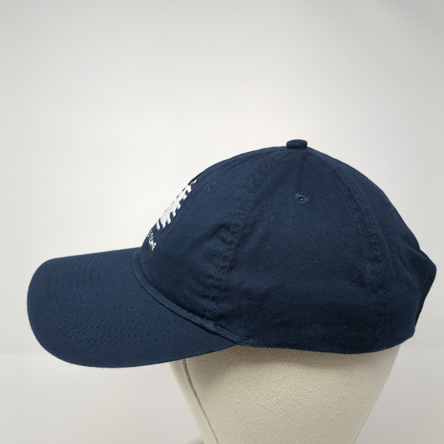 One Stone Strapback Hat Blue One Size Adjustable Embroidered Port & Company