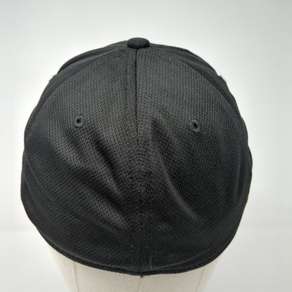 Moto Designs Fitted Hat Black S/M Stretch Solid 6 Panel Athletic Works