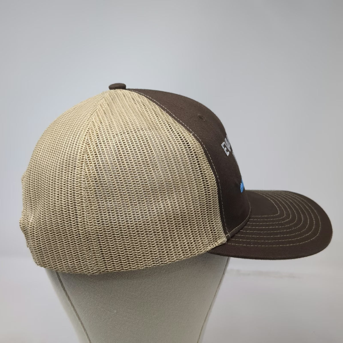 Richardson Brown One Size Trucker Hat Evans Pumps LLC American Flag Snapback