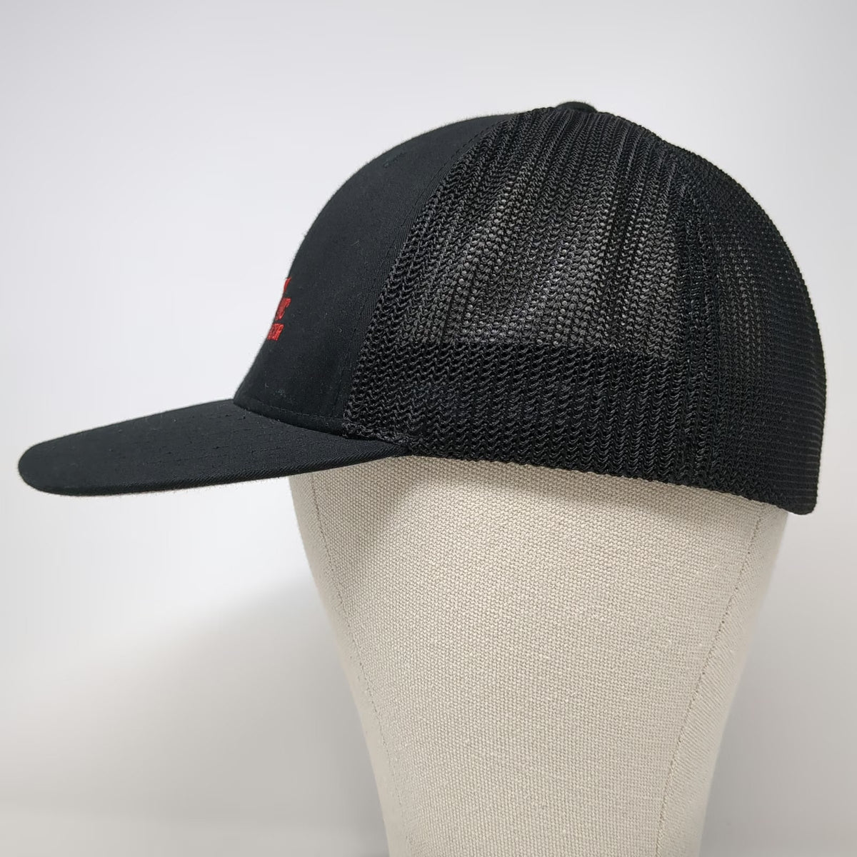 Port Authority Baseball Cap Black XL YMC Mechanical Contractor Flexfit Mesh Hat