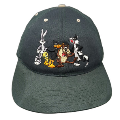 Acme Clothing Co Snapback Green Hat Looney Tunes Bugs Taz Sylvester USA Vintage