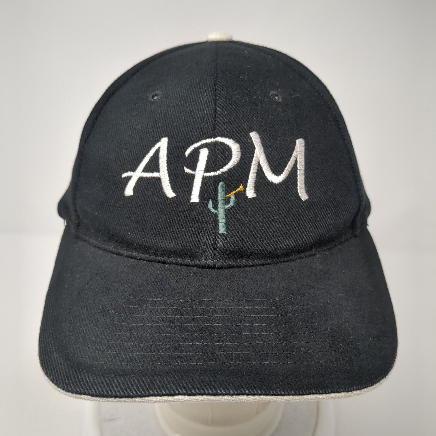 APM Cactus Slideback Hat Black One Size Adjustable Embroidered Nissun