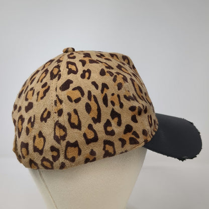 ABG Accessories 5 Panel Brown Black One Size Leopard Print Faux Leather Hat