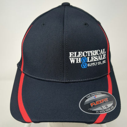 Sport-Tek Black Baseball Cap Size M Electrical Wholesale Supply Co Red Piping